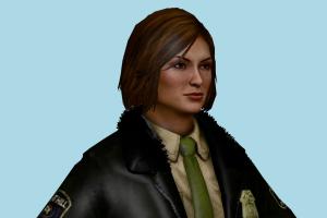 Cybil Bennett Silent-Hill, police, police-girl, girl, female, woman, people, human, xna, characters, rigged